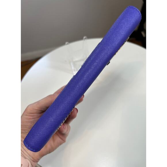 Kate Spade Liana Monster Purple Leather Clutch Wallet NWT Retail $278 - Picture 15 of 16